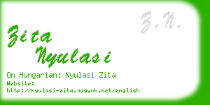 zita nyulasi business card